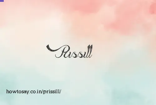 Prissill