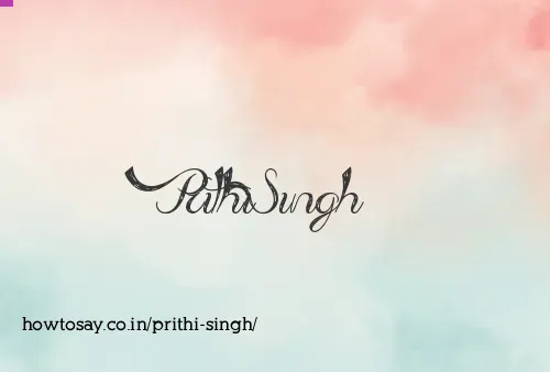Prithi Singh