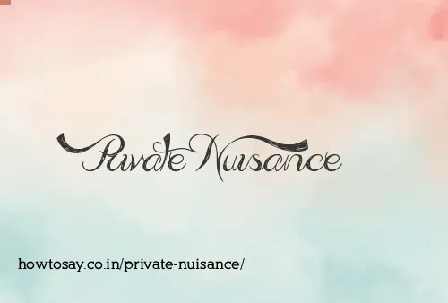 Private Nuisance