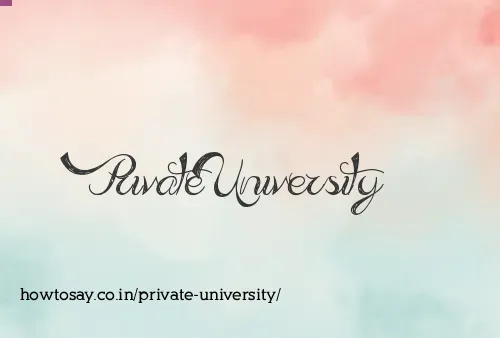 Private University