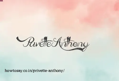 Privette Anthony