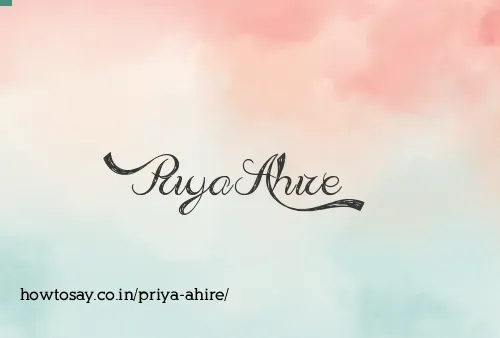 Priya Ahire