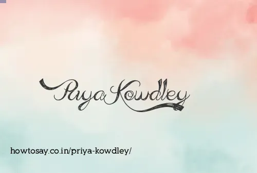 Priya Kowdley