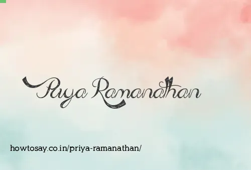 Priya Ramanathan