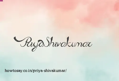 Priya Shivakumar