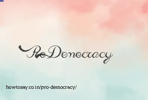 Pro Democracy