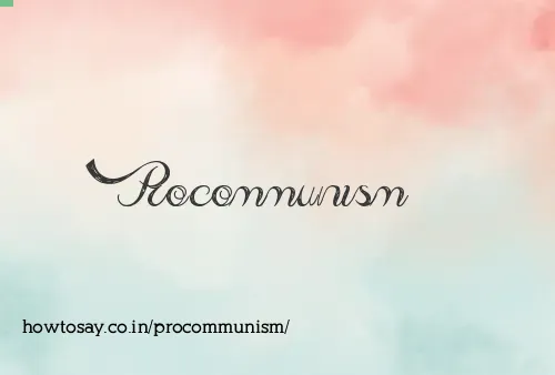 Procommunism