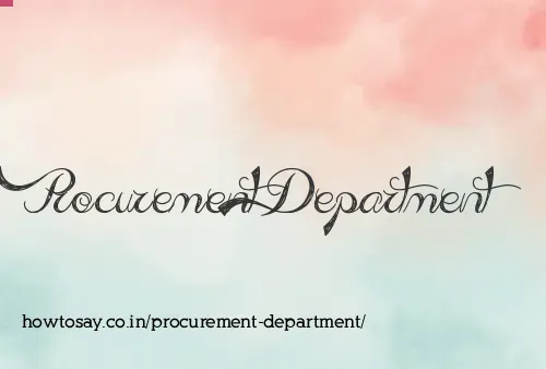Procurement Department