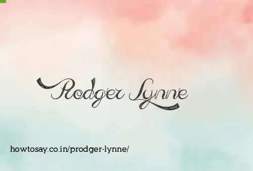 Prodger Lynne