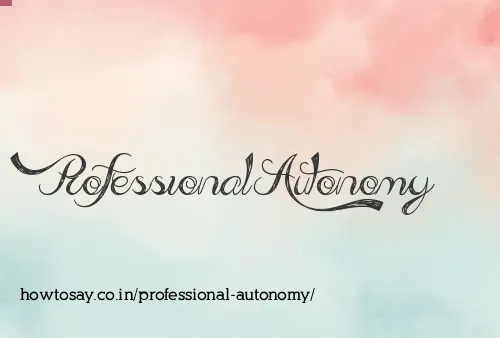Professional Autonomy