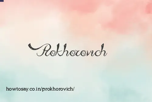 Prokhorovich