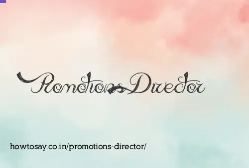Promotions Director