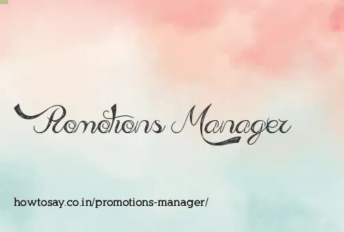 Promotions Manager