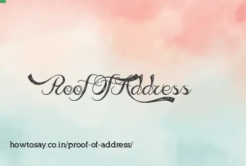 Proof Of Address