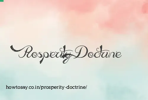 Prosperity Doctrine