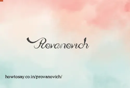 Provanovich