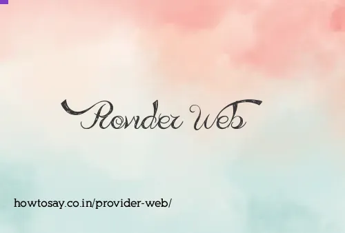 Provider Web
