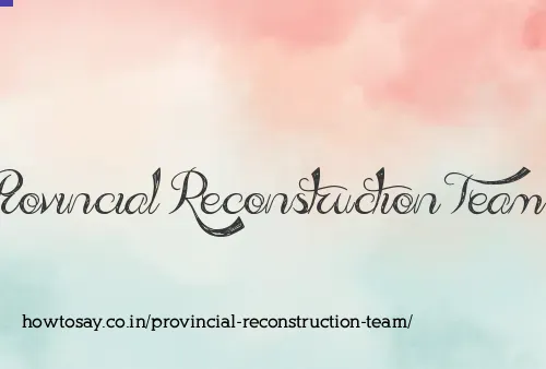 Provincial Reconstruction Team