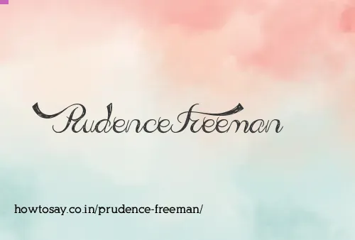 Prudence Freeman