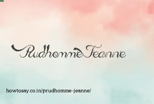 Prudhomme Jeanne