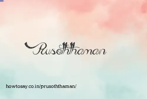 Prusoththaman