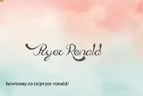 Pryor Ronald