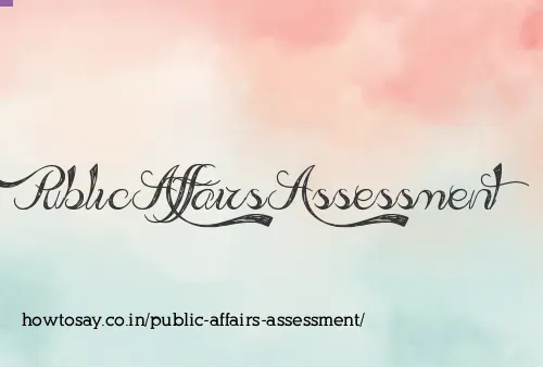 Public Affairs Assessment