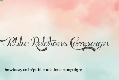 Public Relations Campaign