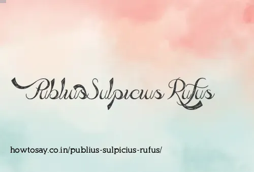 Publius Sulpicius Rufus