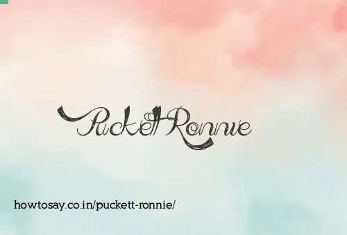 Puckett Ronnie