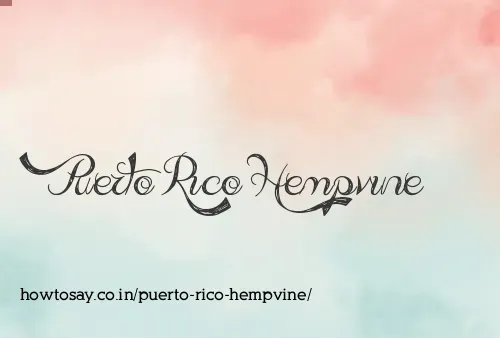 Puerto Rico Hempvine
