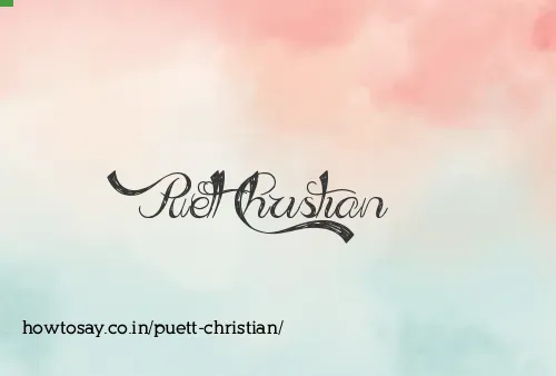 Puett Christian