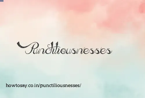 Punctiliousnesses