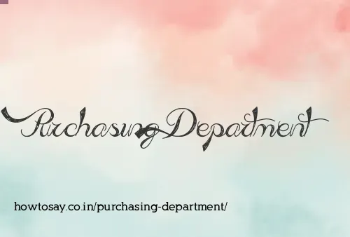 Purchasing Department