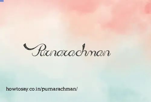 Purnarachman