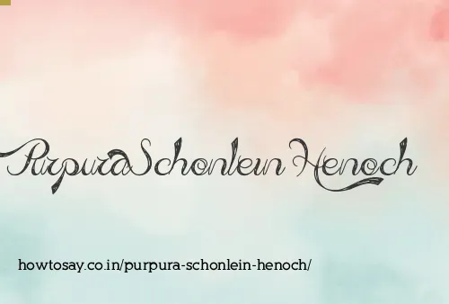 Purpura Schonlein Henoch