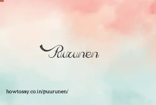 Puurunen