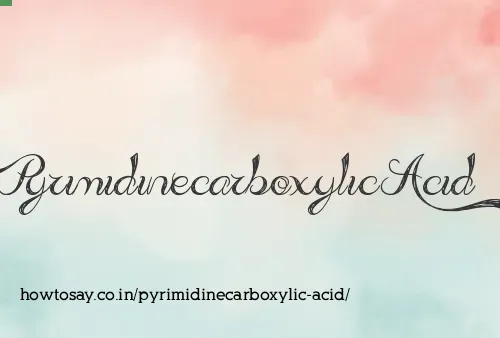 Pyrimidinecarboxylic Acid