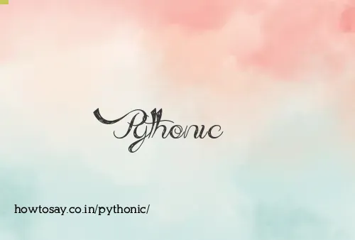 Pythonic