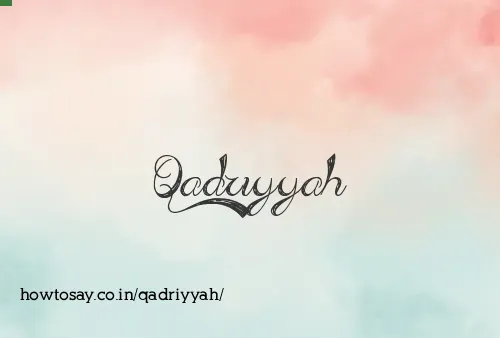 Qadriyyah
