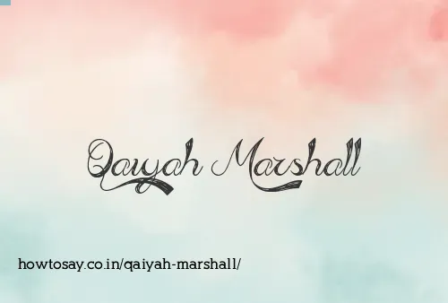Qaiyah Marshall