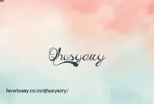 Qhusyairy