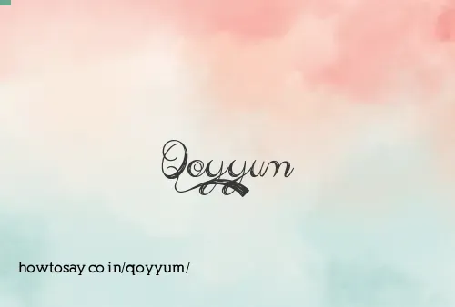 Qoyyum