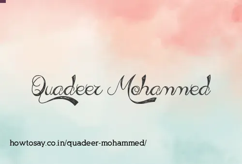 Quadeer Mohammed