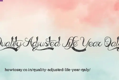 Quality Adjusted Life Year Qaly