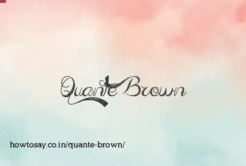 Quante Brown