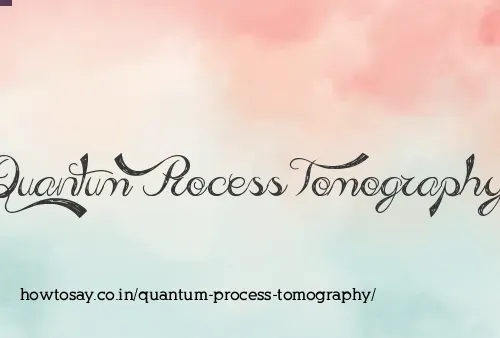 Quantum Process Tomography