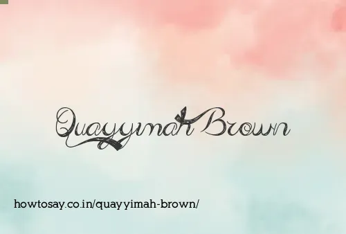 Quayyimah Brown
