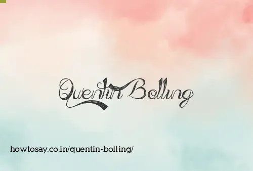 Quentin Bolling