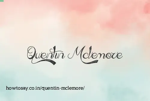 Quentin Mclemore